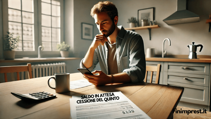 Saldo in attesa cessione del quinto