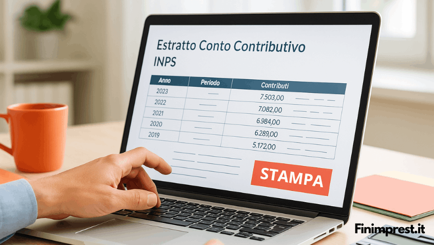 Stampa estratto conto contributivo inps